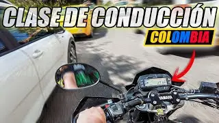 ✔️ Así es una CLASE de CONDUCCION de MOTO 🏍 en COLOMBIA