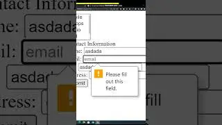 form validation in html | Required attribute in input