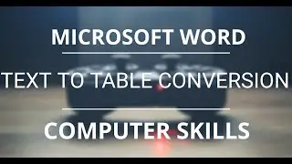 Chapter Text To Table Conversion in MS Word