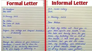 Letter writing || How to write letter- Formal Letter and Informal Letter in english