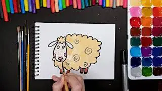 Рисуем милого барашка 🐏