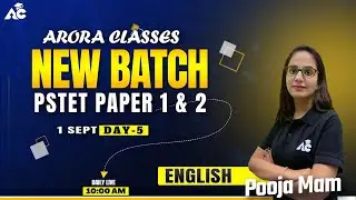 PSTET Preparation 2023 | PSTET New Batch 2023 | English Class | Day-5 | By Pooja Mam | PSTET 2023