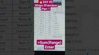 #Sum #formulas #function #ytshorts #youtube #youtubeshorts #itadda #excel #how #msoffice #official