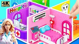 66 Minutes Make Miniature Hospital with 6 Color Room from Cardboard, DIY Doctor Set, POP THE PIMPLES