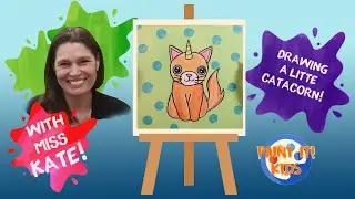 Drawing and Painting for kids - How to Draw a Catacorn  - Art for kids