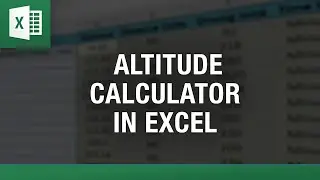 Altitude Calculator in Excel