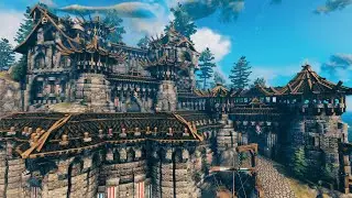 My Secret to Building in Video Games ||  Seaside Castle Valheim