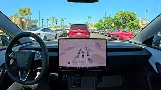 Raw 1x: How do people survive 78 minutes of LA Traffic without Tesla FSD 12.5.1.3?