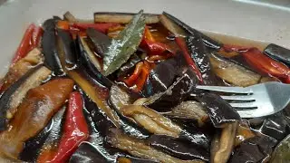 Мариновані БАКЛАЖАНИ з Перцем. Салат з баклажанів та перцю. Літній салат