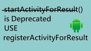 startActivityForResult() is deprecared use this