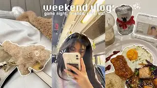 weekend vlog 🧸🥨: friends, game night, cafe, just4kira, etc!