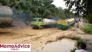 Truck and Trailer Fail to escape the worst road- a drivers life on the road like a truck simulator