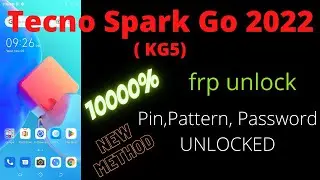 tecno spark go (KG5)Frp pin-pattern-password- bypass without computer tech9bos