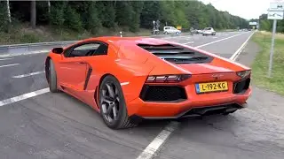 Cars leaving Nürburgring Tankstelle- Murcielago, Valkyrie, M3 E92, 599 GTO, C63 W204, Countach, R35