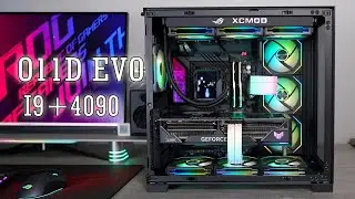 Lian Li O11D EVO chassis installation process. ASUS 4090+i9+ROG water cooling+ROG motherboard