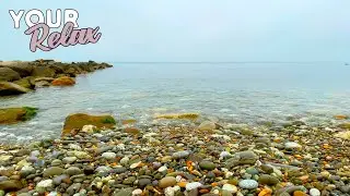 Gentle sound of the sea. Sounds of sea waves for relaxation and sleep. 10 hours of 4K video.