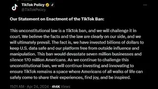 Tik Tok Ban Has Been Signed