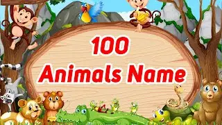 100 Animals Name in Hindi and English with picture and spellings | Animals Vocabulary In English