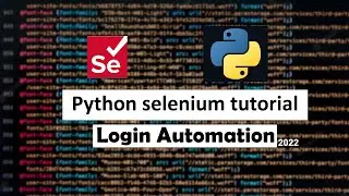 Python selenium tutorial for Login Automation