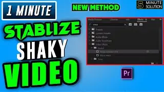 How to stabilize shaky video in premiere pro 2024 | Fix shaky video