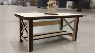 1/12 Scale - Laser Cut Work bench --  Plus a Lightburn Software tip !!