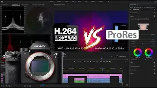 Как выглядит сравнение кодеков записанных на Sony a7s iii? Что лучше, H.264 или ProRes HQ в S-Log3?