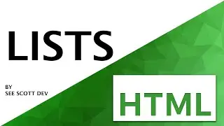 HTML Ordered and Unordered Lists | HTML Step by Step Beginners Course