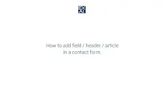 How to add field/header/article in contact form.