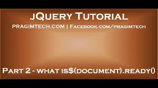 What is $document ready function in jquery