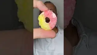 👂 ASMR AMOS FREEZE DRIED GUMMY RING CANDY STRAWBERRY-LEMON FLAVOR AND EATING SOUNDS👂ORIGINAL LENGTH👂