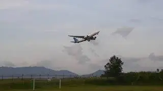 PESAWAT A330 GARUDA TAKE OFF DI MANADO 🛫