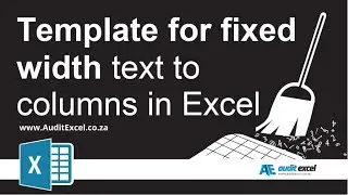 Text to columns fixed width Excel template (formula based)