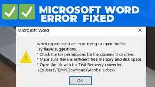 Fixed ✔️✔️✔️ Error - Why can't I open my MS word documents | Easy Solution