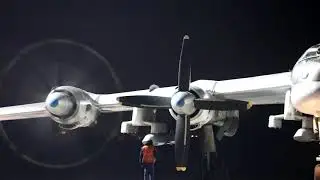 Russian Aerospace Forces IL-78 and Tu-95MS exercise night time in-air refueling