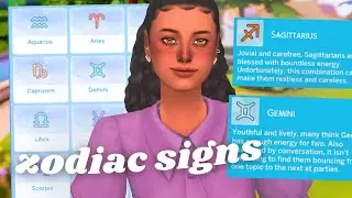 zodiac signs as custom traits in ts4✨(more personality + social compatibility) | sims 4 mod review