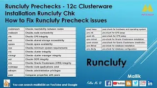 Runclufy Prechecks - 12c Clusterware Installation Runclufy Chk & How to Fix Runclufy Precheck issues