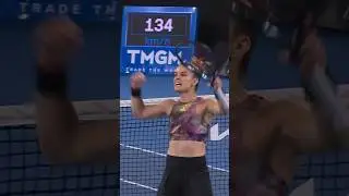 Maria Sakkari gets HYPED after win 😎