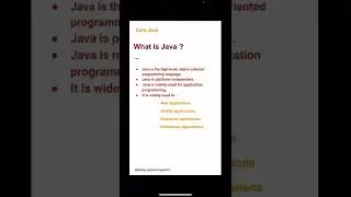 Java | what is Java ? (01) #corejava