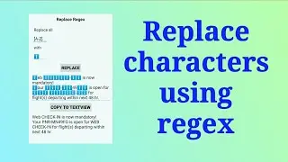 Replacing characters in String using regex in Sketchware