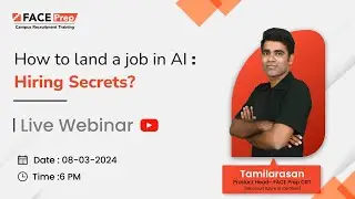 How to land a job in AI : Hiring Secrets | Live Session | FACE Prep CRT