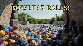 Bowling Balls On Old Stair, Blender Animation, Physics Simulation, Gardener Addon, Neat Video