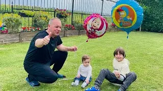 Fatih Selim ile Yavuz Emre Uçan balonlarını gökyüzüne uçurdu.Uzaya bizden selamlar