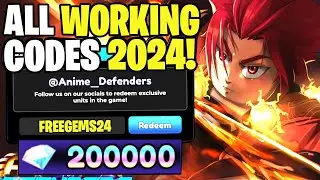 *NEW* ALL WORKING CODES FOR ANIME DEFENDERS IN 2024! ROBLOX ANIME DEFENDERS CODES