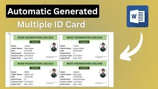 How to make ID Card in Microsoft Word | id card design in ms word