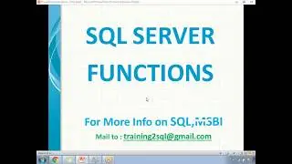 SQL Functions