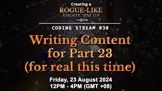 Coding Stream #38 — Creating a Rogue-like (like Vampire Survivors) in Unity