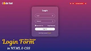 Create Login Form in HTML & CSS