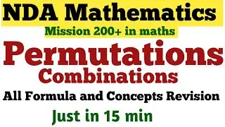 NDA 2 2023 || Permutations and Combinations  || All Formula and Tricks Revision