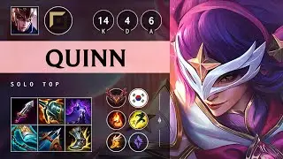 Quinn Top vs Fiora: Triple Kill, Godlike - KR Grandmaster Patch 14.17