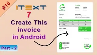 How to create pdf invoice in Android | iText Android tutorial | Android PDF | Android PDF Maker